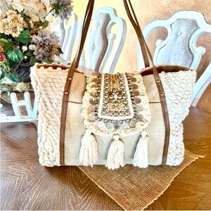 Steven By Steve Madden Jali Boho Shoulder Bag in Natural